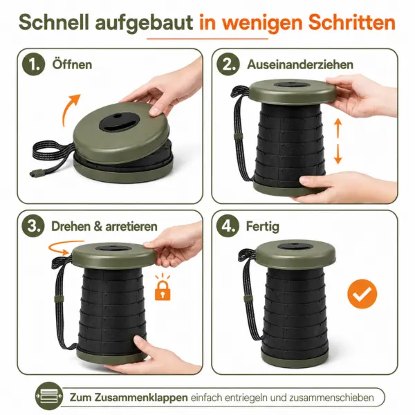 faltbarer-hocker-camping-picknick Faltbarer Campinghocker – kompakt unterwegs, schnell einsatzbereit