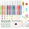 Häkelnadel-Set 13 Größen 2–10 mm mit ergonomischem Softgriff, Zubehör & Kaktus-Aufbewahrungstasche – Häkelset für Anfänger & Profis