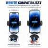 15W Wireless Auto-Handyhalterung mit Schnellladefunktion – automatische Klemmarme & 270° Verstellung