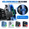 15W Wireless Auto-Handyhalterung mit Schnellladefunktion – automatische Klemmarme & 270° Verstellung
