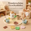Holz-Teeset für Kinder – liebevolles Rollenspiel-Set mit Teekanne, 2 Tassen & Zubehör