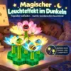Blumen Steckspiel Kinder 47-teilig – leuchtendes Glow-in-the-Dark Garten Bauset ab 3 Jahren