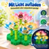 Blumen Steckspiel Kinder 47-teilig – leuchtendes Glow-in-the-Dark Garten Bauset ab 3 Jahren