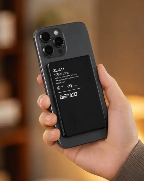 Magnetische Powerbank mit kabellosem Laden 10000 mAh  bis 15 W und USB-C PD Schnellladefunktion bis 20 W