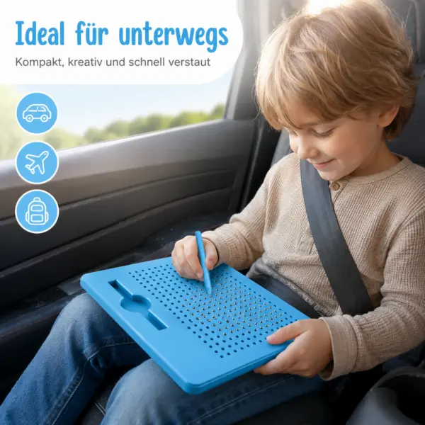 Magnetische Zeichentafel für Kinder mit Stahlkugeln & Magnetstift – Lernspielzeug zum Schreiben, Malen und Üben
