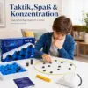 Magnetspiel – Magnetisches Strategiespiel für 1–4 Spieler mit starken Magneten, Spielseil & Aufbewahrungsbeutel – Denkspiel für Kinder & Erwachsene