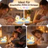 nachtlicht-einhorn-usb-c-aufladbar-timer Einhorn Nachtlicht Blau – Schaukel-Nachtlampe für Kinder, dimmbar mit Touch-Steuerung, wiederaufladbar