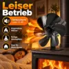 ofenventilator-ohne-strom-waermebetrieben Holzofen Ventilator mit 5 Flügeln – stromlos, leise & energiesparend – automatische Wärmeverteilung für Kamin & Ofen
