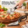2-teiliges Pizza-Schneideset mit Pizzaschere & Pizzaschneider
