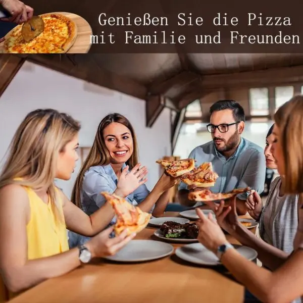 2-teiliges Pizza-Schneideset mit Pizzaschere & Pizzaschneider