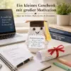 Positive Kartoffel mit Abschlussmütze – kleines Motivationsgeschenk für Schüler, Abiturienten & Studenten