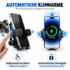 15W Wireless Auto-Handyhalterung mit Schnellladefunktion – automatische Klemmarme & 270° Verstellung
