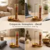 Räucherstäbchenhalter Set mit 30 Räucherstäbchen | Holz & Gold