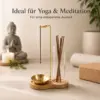 Räucherstäbchenhalter Set mit 30 Räucherstäbchen | Holz & Gold
