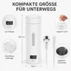 Reise-Wasserkocher tragbar mit LCD-Display – 4 Temperaturstufen, 304 Edelstahl, Touch-Steuerung & automatische Abschaltung
