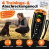 Ultraschall Hundetrainer mit LED-Licht – 4 Modi, USB-C, 1000 mAh, wiederaufladbar