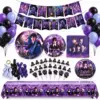 wednesday-party-deko-set-97-teilig-hauptbild wednesday-pappteller-servietten-party-set