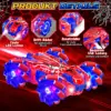 RC Stuntauto mit Gestensteuerung & 2,4-GHz-Fernbedienung – 360° Drift, LED-Lichter, USB-C, Rot/Blau