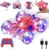RC Stuntauto mit Gestensteuerung & 2,4-GHz-Fernbedienung – 360° Drift, LED-Lichter, USB-C, Rot/Blau
