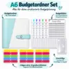 a6-budgetordner-set-30-etikettenaufkleber A6 Budgetordner Set mit Umschlägen & 30 Etiketten – Budgetplaner für Cash Stuffing & Sparziele