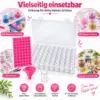 aufbewahrungsbox-kleinteile-diamond-painting-perlen Aufbewahrungsbox mit 60 Schraubdöschen, Trichter & Zahlenaufklebern 1–60