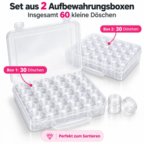 aufbewahrungsboxen-set-60-schraubdosen-hauptbild 2 Aufbewahrungsboxen mit 60 Schraubdosen & Nummernaufklebern 1–60