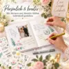 Gästebuch Hochzeit Set mit über 200 Stickern & 2 Metallic-Stiften in Gold und Silber