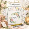 Gästebuch Hochzeit Set mit über 200 Stickern & 2 Metallic-Stiften in Gold und Silber
