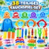 38-teiliges Tauchspielzeug-Set für Kinder – bunter Unterwasserspaß für Pool & Schwimmbad