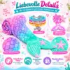 3-teiliges Meerjungfrauen-Set für Kinder – Kuscheldecke mit Armband & Haarspange
