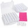 organizer-set-60-doeschen-bastelzubehoer. Aufbewahrungsboxen mit 60 Schraubdosen & Nummernaufklebern 1–60