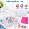 organizerbox-mit-griff-fuer-kleine-teile 2 Aufbewahrungsboxen mit 60 Schraubdosen & Nummernaufklebern 1–60