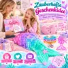 3-teiliges Meerjungfrauen-Set für Kinder – Kuscheldecke mit Armband & Haarspange