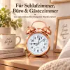 Retro Doppelglocken-Wecker in Rose-Gold – klassisches Design trifft modernen Wohnstil
