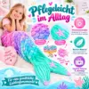 3-teiliges Meerjungfrauen-Set für Kinder – Kuscheldecke mit Armband & Haarspange