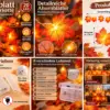 LED Ahornblatt Lichterkette mit 20 Lichtern – batteriebetriebene Herbstdeko mit warmweißem Licht
