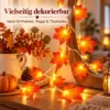 LED Ahornblatt Lichterkette mit 20 Lichtern – batteriebetriebene Herbstdeko mit warmweißem Licht