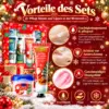 Weihnachtliches Handpflege Set 8-teilig – 4 Handcremes & 4 Lippenpflege im Geschenkset
