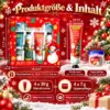 Weihnachtliches Handpflege Set 8-teilig – 4 Handcremes & 4 Lippenpflege im Geschenkset