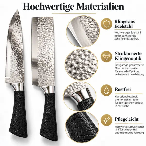2-teiliges Küchenmesserset aus Edelstahl – scharf, rostfrei & vielseitig