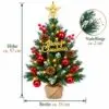 Mini Weihnachtsbaum Lieferumfang Lieferumfang Mini Weihnachtsbaum: Sternspitze, Kugeln, Beerenzweige, Tannenzapfen, LED-Lichterkette