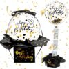 0f18b250c679c550ab0f4d2d08dc5775.jpg Geldgeschenk Geschenkbox Geburtstag – Explosionsbox Schwarz/Gold mit Ballon & 37 Folien für Geld/Gutschein