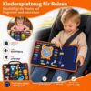 Montessori Busy Lernbuch – 8 in 1 Activity Buch mit Griff, Motorikspielzeug für Kleinkinder, Reisespielzeug, Lernspielzeug