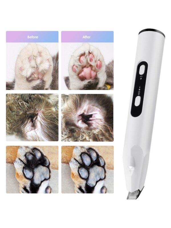 Tierhaarschneider für Katzen & kleine Hunde – Präzisionstrimmer für Pfoten, Gesicht & empfindliche Bereiche – USB wiederaufladbar, leise & kompakt