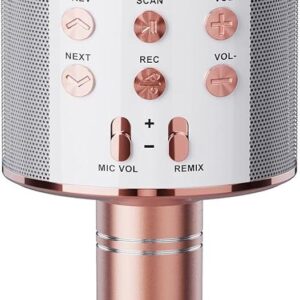 Kabelloses Karaoke Mikrofon Kinder & Erwachsene – Bluetooth & Lautsprecher – Rosegold
