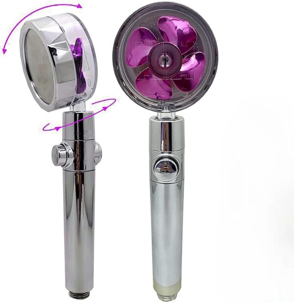 Duschkopf mit Turbo-Ventilator, Stopp-Taste &