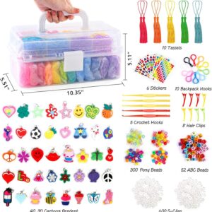 1e7f70a7659855e0a7ebbe978fabeb2f.jpg Loom Bänder Set 17.500 Stück – 28 Farbsets, 40 Anhänger, Perlen, S-Clips, Häkelnadeln – Große Aufbewahrungsbox – DIY Armbänder & Kreativset für Kinder