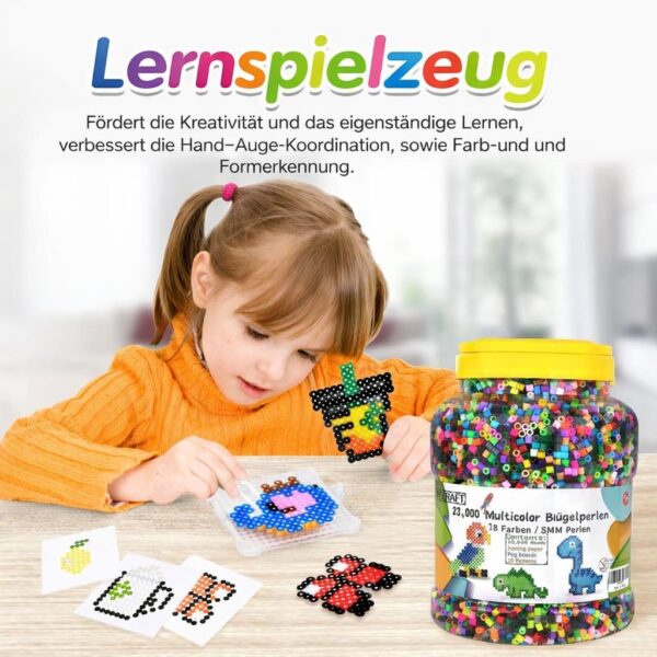 XXL Bügelperlen Set – 23.000 Bügelperlen in 30