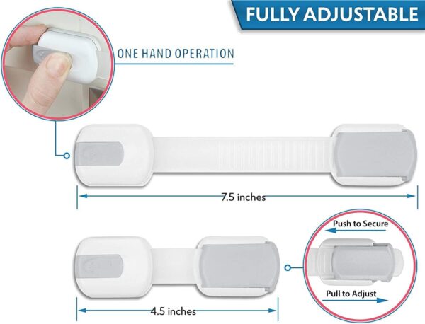 222830665c56bb92954ca3ca6cbdbcdc.jpg Kindersicherung für Schränke und Schubladen 8 Stück – flexible Sicherheitsverschlüsse mit 3M-Klebepad – Babyschutz für Möbel, Geräte