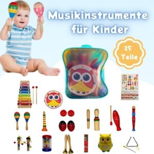 235553cb562000dffcbcd7ecbc83368b.jpg Musikinstrumente Kinder Set - 25 Teile / Holzspielzeug für Kinder, Baby / Montessori Spielzeug
